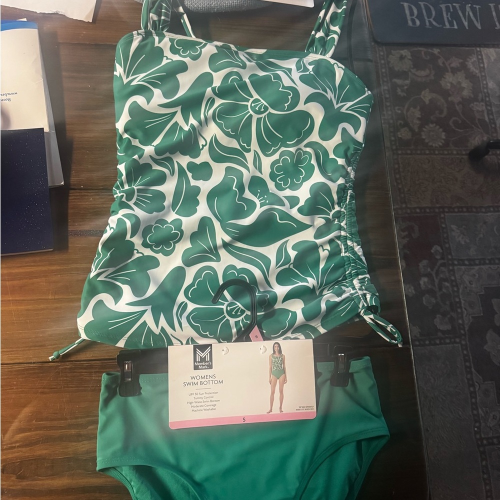 Green Floral Women’s Tankini
